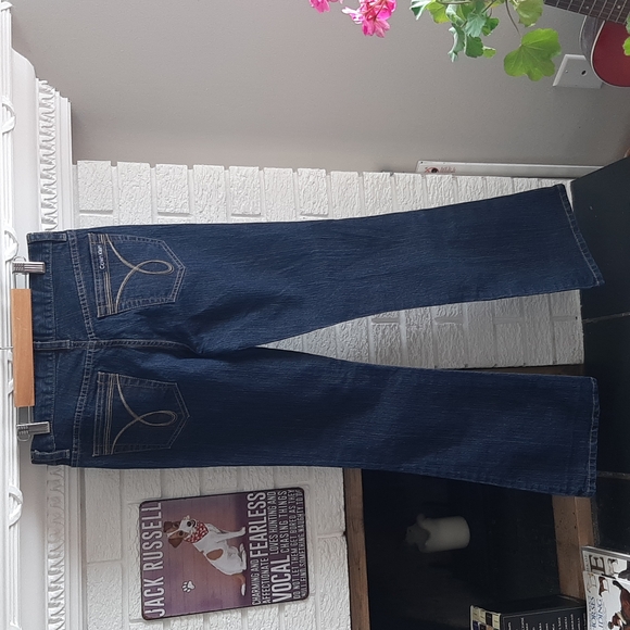 Women's Calvin Klein Flare Jeans Low Waist Size 27 - Picture 6 of 13